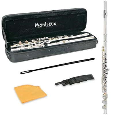Afbeelding van Montreux Student Fluit Voor Beginners Met Lichtgewicht Beschermende Draagtas Verzilverd, Offset G, Split E Mechanisme, C Voet