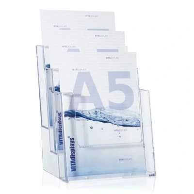 Afbeelding van 2 3C160 stuks Taymar brochurestandaard, 3 vakken, voor brochures in A5