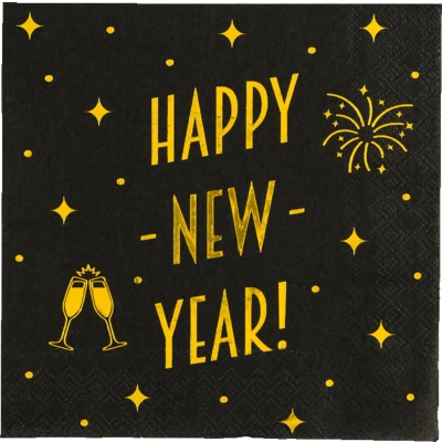 Afbeelding van Servetten Happy New Year Classy 16 stuks