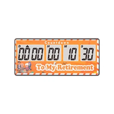 Afbeelding van Jayron Pensioen Timer 9.999 Dagen Digitale Countdown Klok Luide Alarmen,Magneet Adsorptie Stopwatch Werkt op Batterijen Vervangbaar,voor Evenement Herinnering Zwangerschap Bruiloft Kerstcadeau (geel)