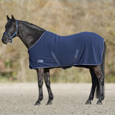 Afbeelding van Waldhausen Fleece Deken Economic Met Buik Nachtblauw 205 cm