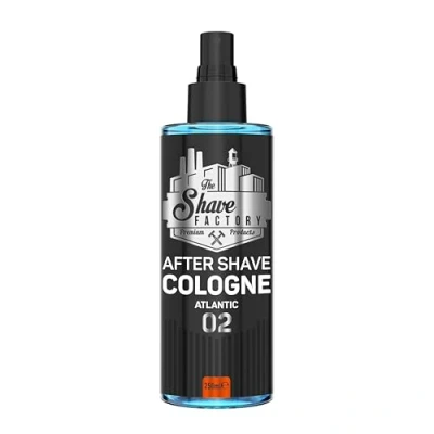 Afbeelding van The Shave Factory After Cologne een Geurige Essentie voor Onberispelijke Verzorging Na Het Scheren Langdurige Sensatie van Frisheid en Comfort (250ML, 02 Atlantic)