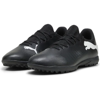 Afbeelding van Puma Future PLAY TT Voetbalschoenen voor kunstgras, Heren, Maat: 45, Black/white Kunststof