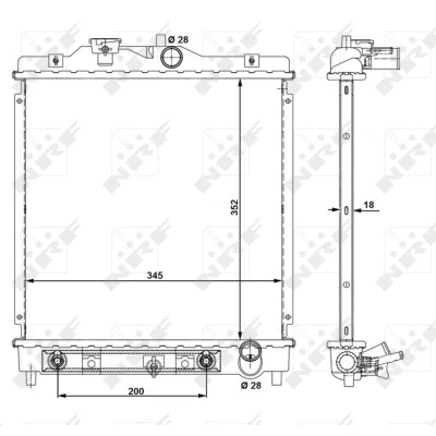 Afbeelding van NRF Radiateur 516355