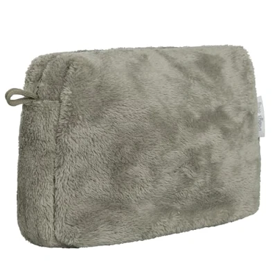 Afbeelding van Baby&#039;s Only Baby Toilettasje Cozy Verschoningstasje gemaakt van teddystof Luieretui Urban Green 25x10x20 cm Met ritssluiting