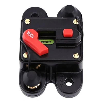 Afbeelding van 12V 24V DC Auto Reset Stroomonderbreker voor Marine Boot Bike Stereo Audio Zekering Zelftest 80A 300A (100A)