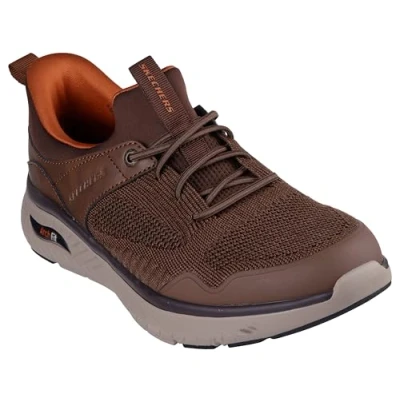 Afbeelding van Skechers Heren Arch Fit Crosser Emeric Sneaker, Bruin, 41 EU