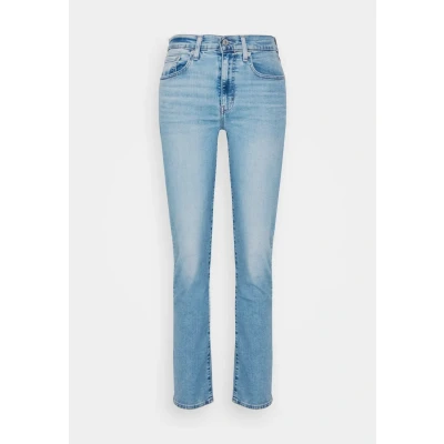 Afbeelding van Levi&#039;s dames 724 high waist slim fit jeans met medium wassing in de kleur Indigo, maat: W25/L30