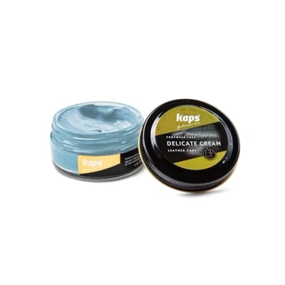 Afbeelding van Kaps Schoencreme schoensmeer verzorgt het leer en geeft glans (121) Blauwe Lucht 50ml