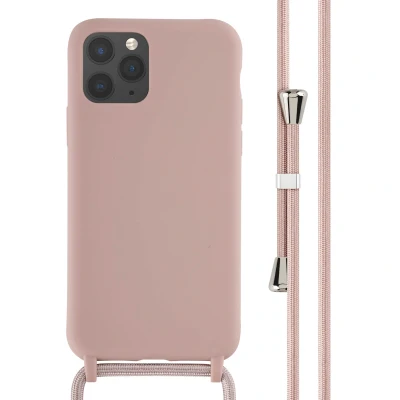 Afbeelding van Apple iPhone 11 Pro Hoesje Siliconen en TPU (zacht) iMoshion Softcase/Koordhoesje/Backcover Roze Telefoonhoesje