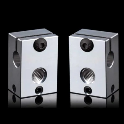 Afbeelding van Super Print 2PCS V6 Heater Block Aluminium Heating with Silicone Sock For Hotend PT100 sensor/Cartridge Sensor. (V6 Aluminum)