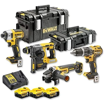 Afbeelding van DeWalt DCK422P3 accu set DCD796 + DCF887 DCG405 en DCH273 in Toughsystem koffer 18v 5.0Ah Li ion QW
