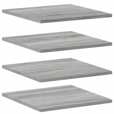 Afbeelding van Wandschappen 4 st 40x40x1,5 cm bewerkt hout grijs sonoma eiken