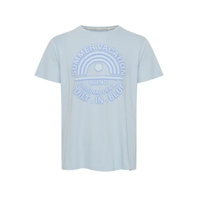 Afbeelding van Blend Tshirt print, Heren, Maat: Small, Celestial blue
