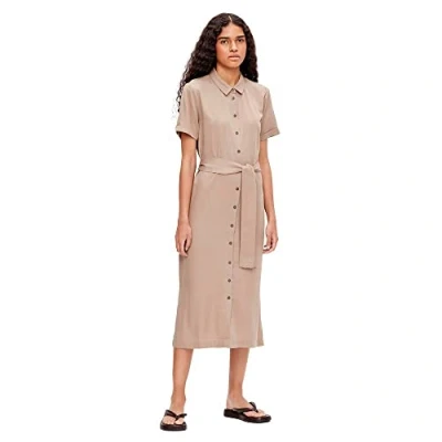 Afbeelding van Object Objtilda Isabella Dress Blousejurk, Dames, Maat: 40, Fossil