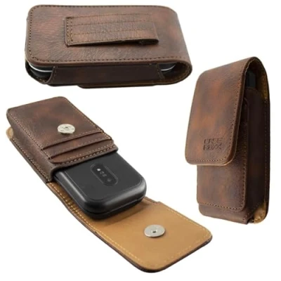 Afbeelding van caseroxx Leren tas met riemlus voor Doro 7080/7081, (Leren in bruine)