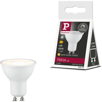 Afbeelding van Paulmann 29170 LED lamp Energielabel E (A G) GU10 Reflector 8 W Warmwit (Ø x h) 50 mm 54 1 stuk(s)