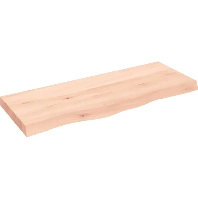 Afbeelding van vidaXL Wastafelblad 100x40x(2 6) cm onbehandeld massief hout