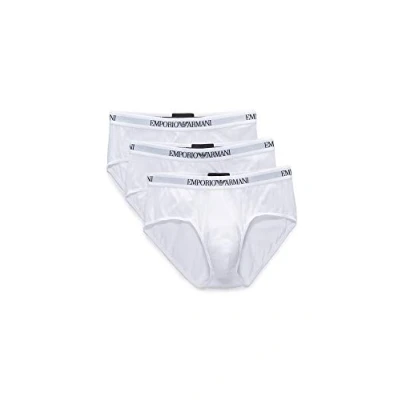 Afbeelding van Emporio Armani Heren boxershorts van echt katoen, 3 stuks (3 stuks), Zwart/Wit/Grijs, M