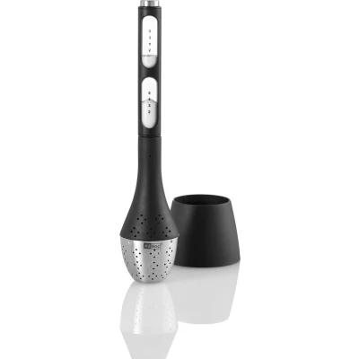 Afbeelding van Theezeef AdHoc Santea Staand Met Zandloper Zwart 21,5 cm