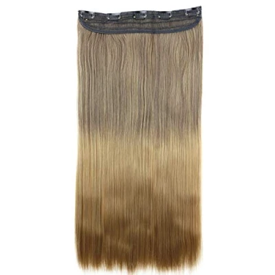Afbeelding van CAISHA 60cm Clip in Extensions Haarextensies Haarstukje Glad Ombré Bruin Blond C75
