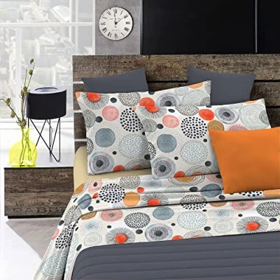 Afbeelding van Sogni e Capricci Fantasie Bed Sheet Set in Printed Microfiber, acquerello, enkel