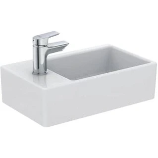 Afbeelding van Ideal standard strada fontein 450 x 270 mm met kraangat links zonder overloop wit k081701