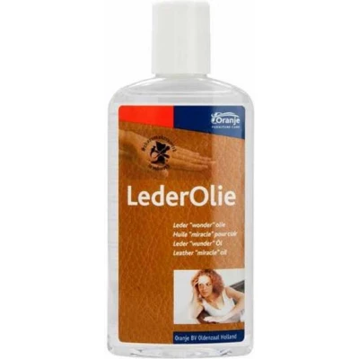 Afbeelding van Lederplus oil van Oranje kleurloze wonder olie uitermate geschikt voor glad leer onderhoud veel gebruikt meubels (NIET suede)
