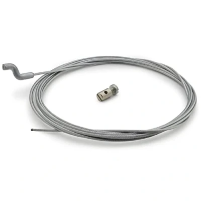 Afbeelding van Easyboost Stalen trekkabel Gaskabel Ø1,5 mm met Z tip en kabelklem lengte 2,5 m gaspedaal handvat reparatie voor grasmaaier bosmaaier Tiller tuin