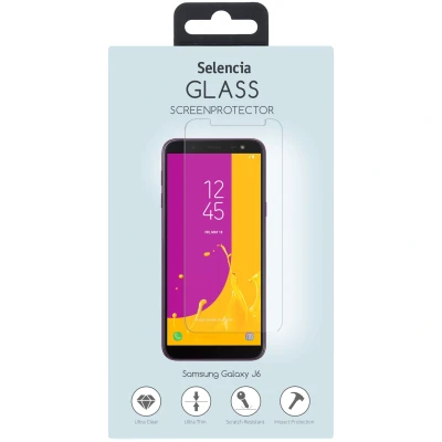 Afbeelding van Screenprotector Samsung Galaxy J6: Selencia Gehard Glas