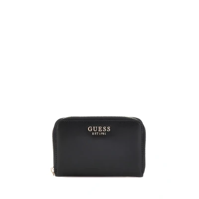 Afbeelding van GUESS Portemonnee Laurel Zip Around Wallet Black Zwart
