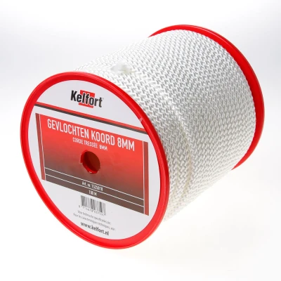 Afbeelding van Kelfort Nylonkoord wit gevlochten 8mm
