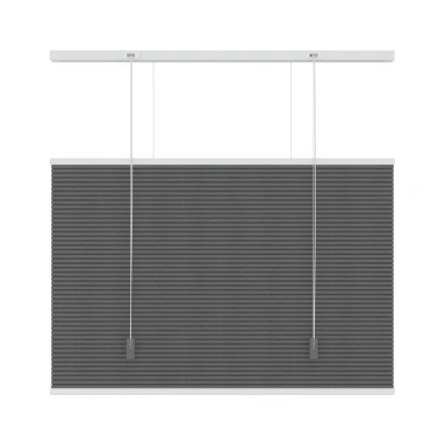 Afbeelding van Plissegordijn Honingraat 25 mm Smart Top Down Bottom up Lichtdoorlatend Graphite 120x220 (Grijs)