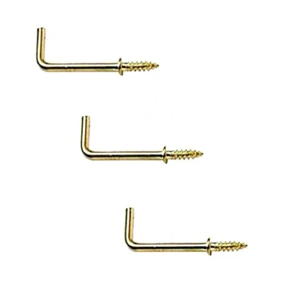 Afbeelding van Merriway BH03808 13 mm galvanisch messing commodehaken, wit, 50 stuks