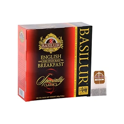 Afbeelding van Basilur Tea &quot;Engels ontbijt&quot; zwarte thee 100 String &amp; Tag theezakjes