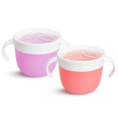 Afbeelding van Munchkin Snack Catcher for Toddlers, Baby Snack, Pink/Purple, 2 Pack
