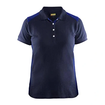 Afbeelding van Blaklader Dames poloshirt piqué 3390 1050 Marineblauw/Korenblauw XL
