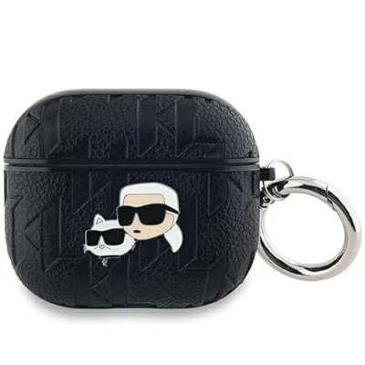 Afbeelding van Karl Lagerfeld Monogram &amp; Choupette Hoofdhoes voor AirPods 3 zwart