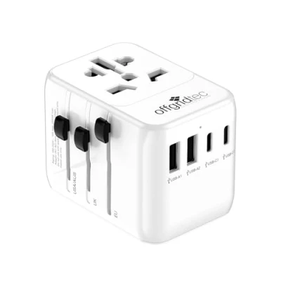 Afbeelding van Offgridtec Reisadapter Universal Wereldwijd 2X USB A en C Wit