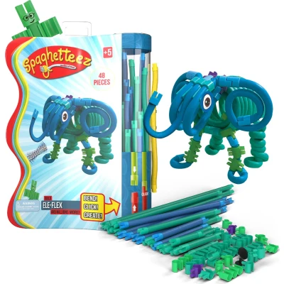 Afbeelding van Spaghetteez Ele Flex Flexibele Bouwstaafjes Speelgoed 5,6,7,8 Jaar Jongens en Meisjes Constructie Montessori Educatief