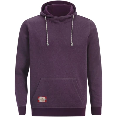 Afbeelding van Jan Vanderstorm Blankard Hoodie, Heren, Maat: Large, Dunkelrot melange