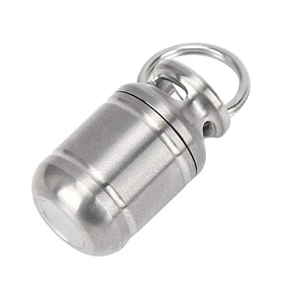 Afbeelding van Pillendoos Case Legering Pil Waterdichte Geneeskunde Doos Sleutelhanger Houder Container Fles (S)