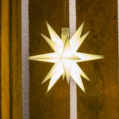 Afbeelding van Sterntaler decoratieve ster Kerstster kunststof 18 wijzer met timer 12cm Buiten LED accu