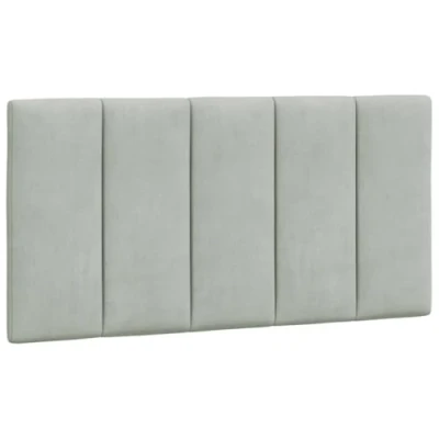 Afbeelding van Hoofdbordkussen 100 cm velvet lichtgrijs