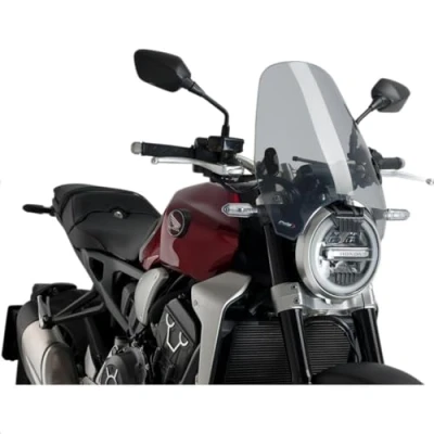 Afbeelding van Puig 0336H voorruit transparant/rookgrijs Custom II Rond