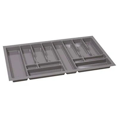 Afbeelding van ALUSFERA Bestekbak voor laden van 90 cm, praktisch opbergsysteem laden, ladeverdeler, lade organizer, 830 x 490 mm, zilver