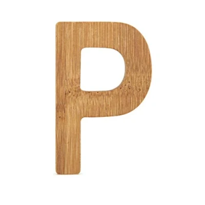Afbeelding van kleine foot ABC letters van duurzame bamboe, combineerbaar met andere als decoratie of deurplaat