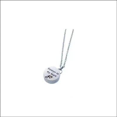 Afbeelding van Ashanger met ketting forever in my heart staal zilverkleurig 2cm