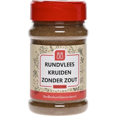 Afbeelding van Van Beekum Specerijen Rundvlees Kruiden Zonder Zout Strooibus 130 gram