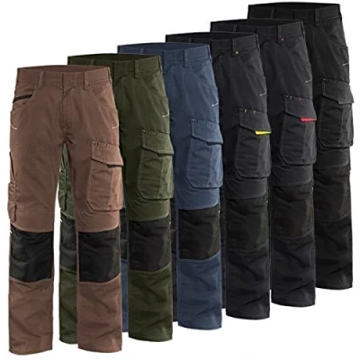 Afbeelding van Blaklader Service werkbroek met stretch zonder spijkerzakken 1495 1330 Zwart/Rood D108